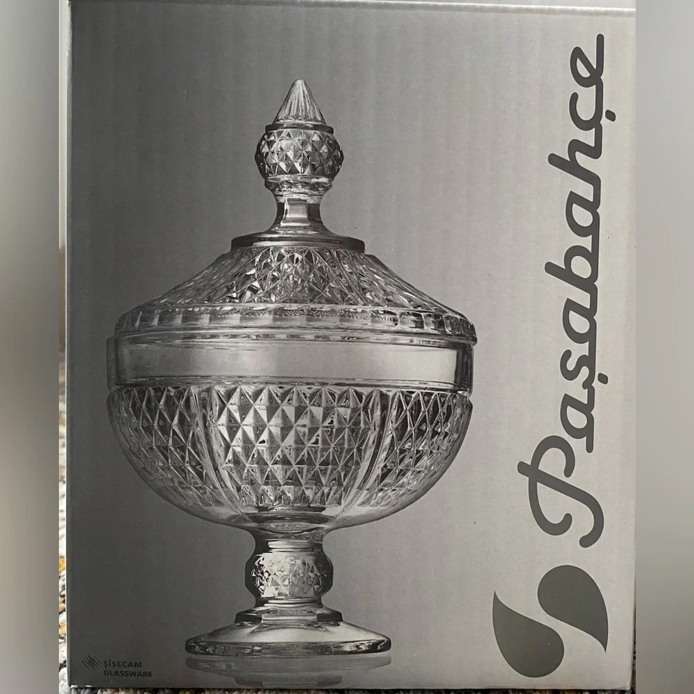 Pasabahce Diamond Sodalime Glass Candy Dish - Picture 2 of 16